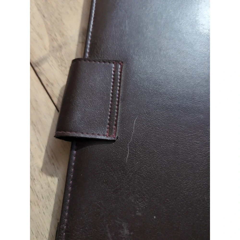 Genuine Leather Tie Travel Mjg Storage Case Hanging VTG Retro Organizer‎ Necktie
